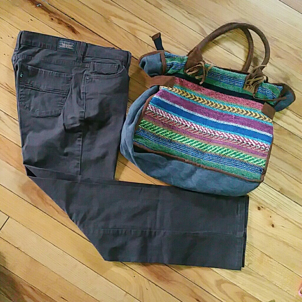 Levi's Brown Jeans Size 10 and Earth Tone Handbag